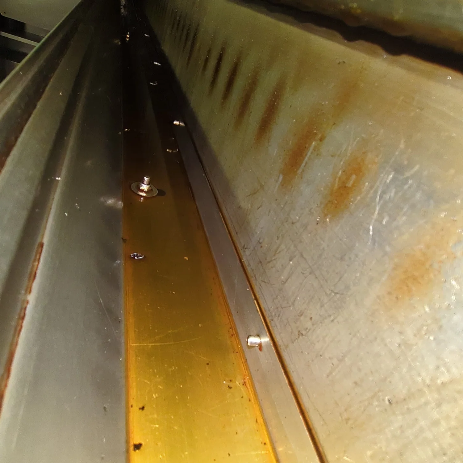 Canopy plenum before cleaning