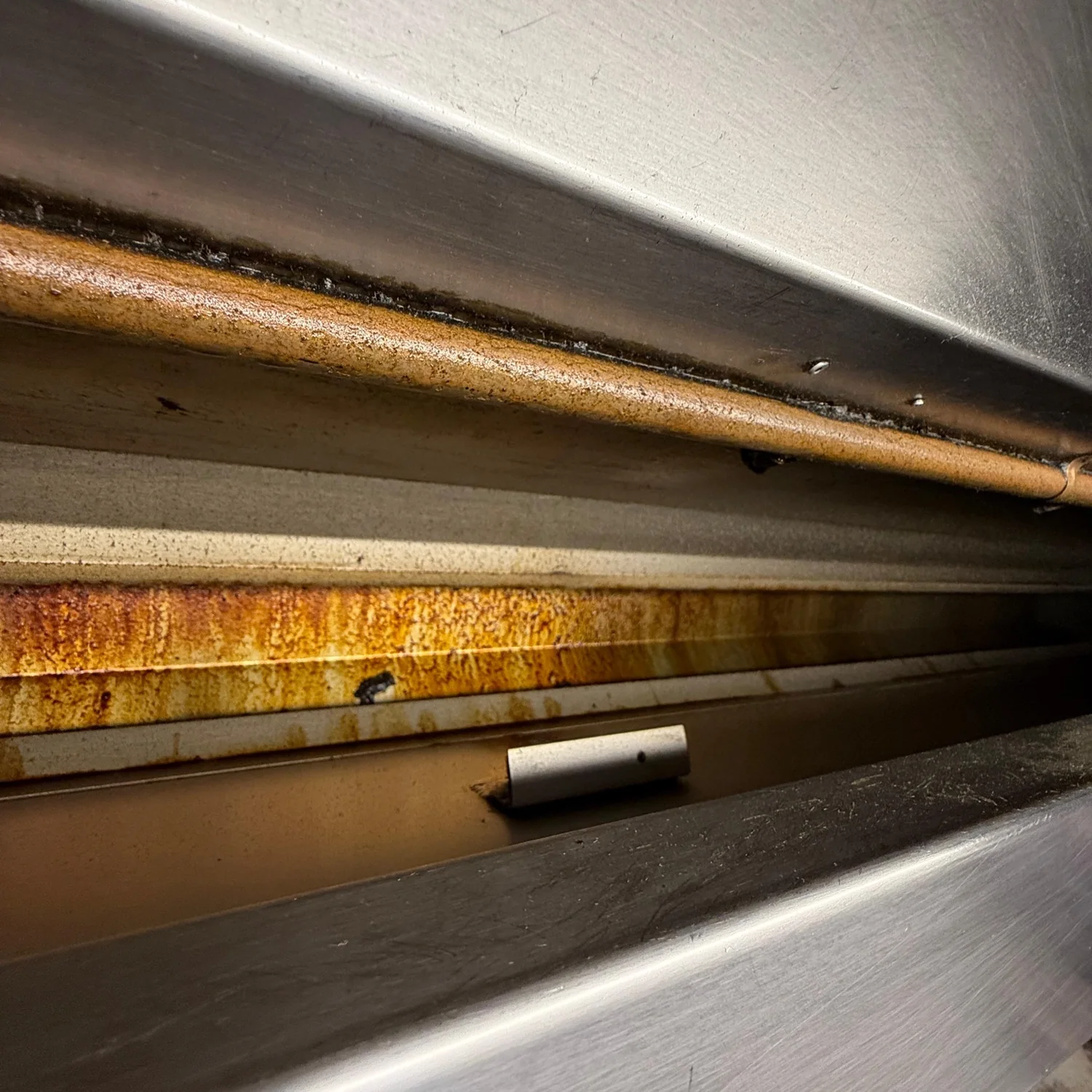 Self-cleaning canopy channel before cleaning